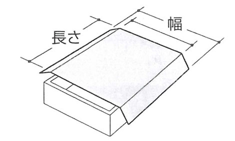 ふたの形状 のせ蓋（二方折）